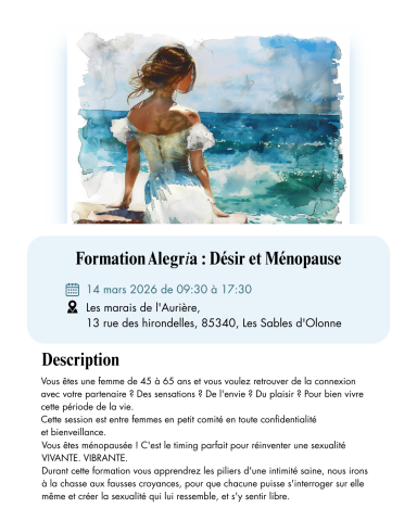Formation Alegria Désir et Ménopause