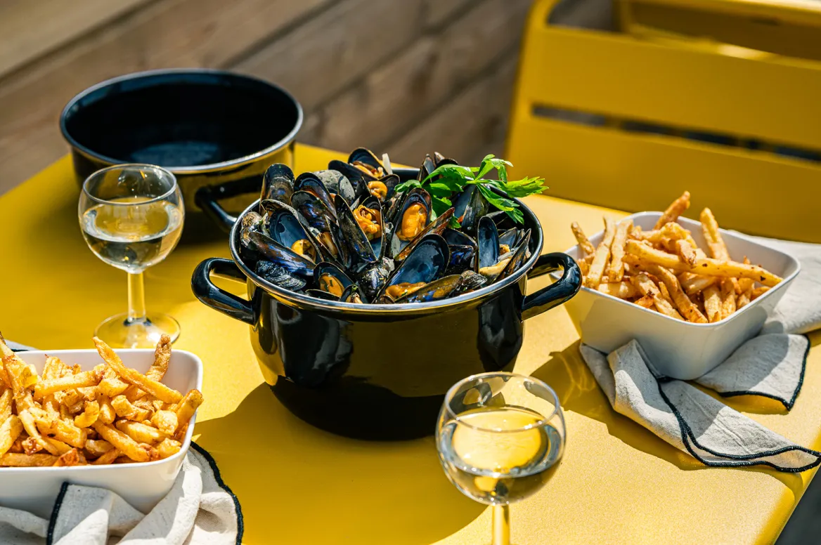 Dégustation moules frites