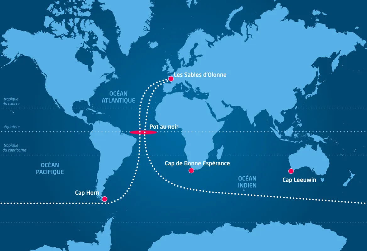 The Vendée Globe itinerary Photo: AdobeStock_-Thomas-Pajot