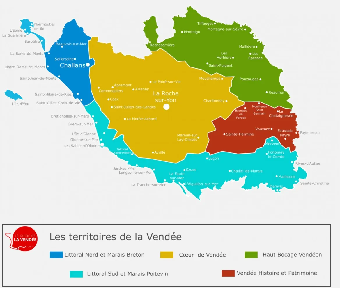 Map of Vendée