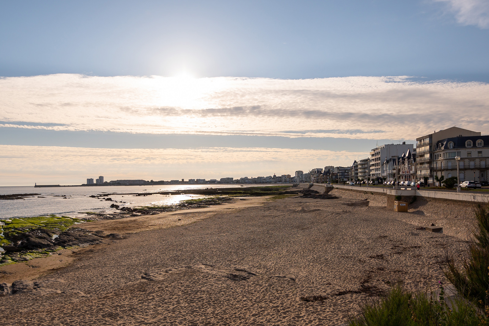 Beach at sunset Les Sables d'Olonne