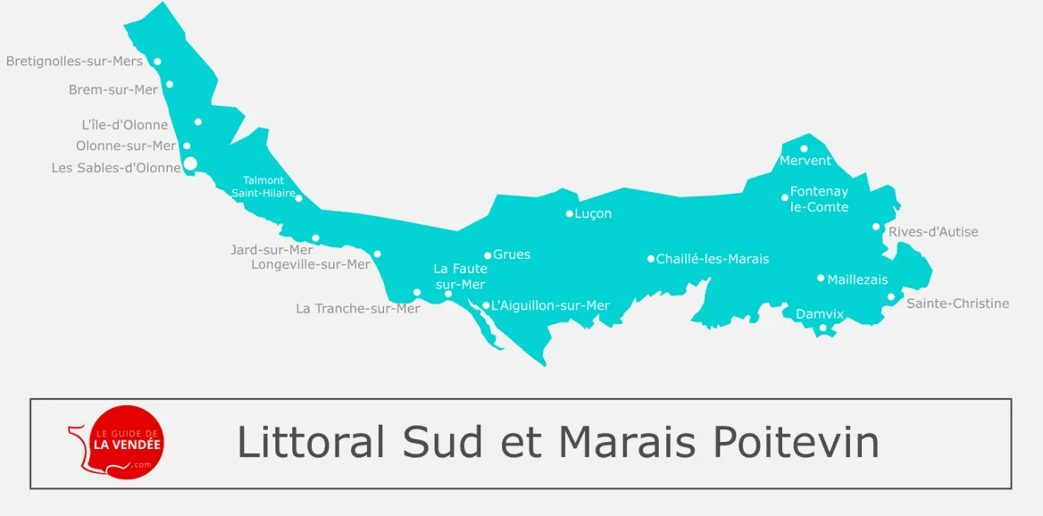 Location map, south of the department